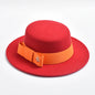 Fedora Hat for Women Fashion Formal Wedding Decorate Church Cap Flat Top Bow Party Jazz Hat Chapeau Femme