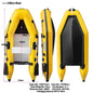 New 0.9mm Thickening (2.3~3.3m) Assault Boat Set 2-6 People Assault Boat Air Alloy Floor Lifeboat Kayak Inflatable Fishing Boat