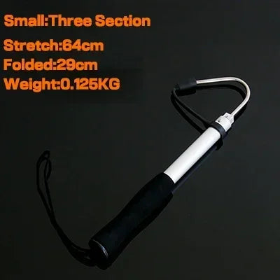 Squid Gaff Telescopic Fishing Gaff Stainless Steel Hook Spear Sea Boat Ice Fishing Tool Outdoor Telescoping Pole Fish Pliers