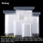 StoBag 50/100pcs PE Transparent Ziplock Bags Thick Self-sealing Clear Food Packaging Pouches Plastic Storage Waterproof Reusable