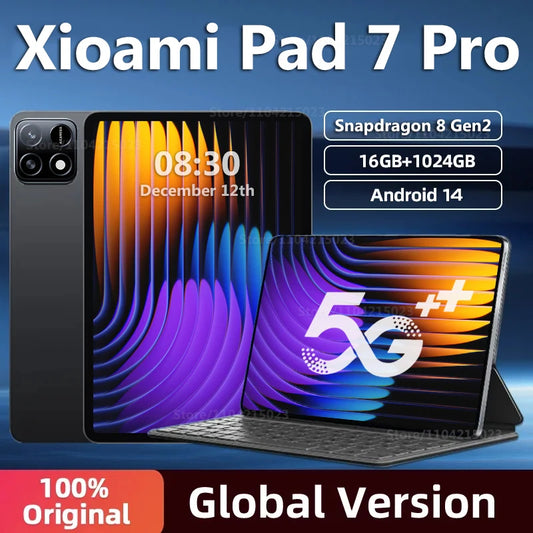 2025 Original Global Version Tablet Android 14 Pad 7 Pro Snapdragon Tablets PC 16GB 1024GB 5G Dual SIM Card WIFI HD 4K Tablet