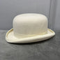 Wool Bowler Hat luxury felt billycock hats for men with belt rolled brim casquette men's cap