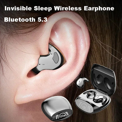 Wireless Sports Bluetooth Headphones Highend Tws Dual Ear Sleep In Ear Md538 Mini Painless Call Noise Cancelling Thin Headphones