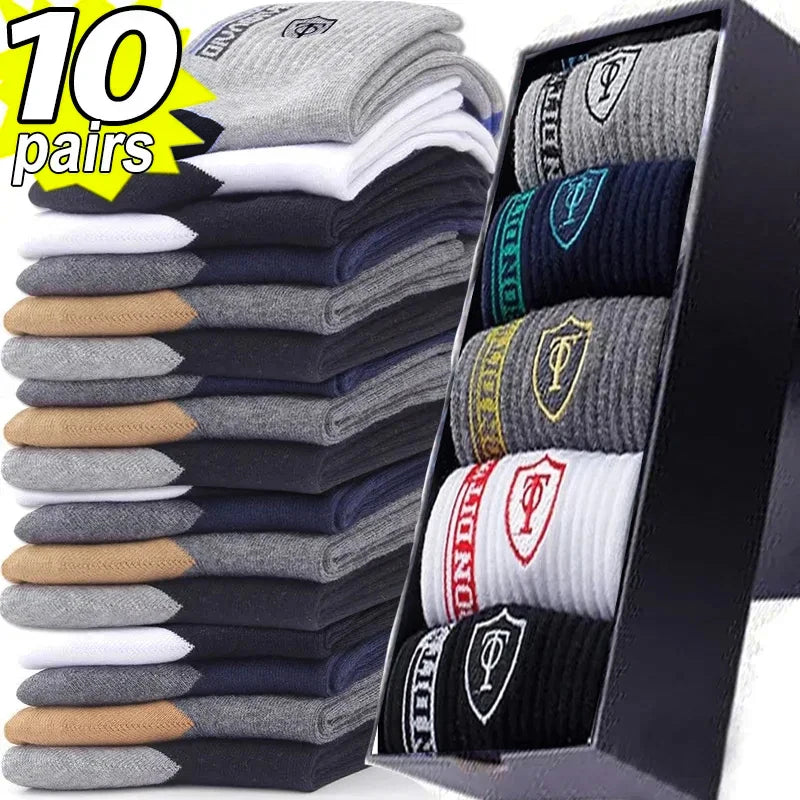 10pairs Men's Fashion Cotton Breathable Comfortable Ankle Socks, Men's Summer Socks