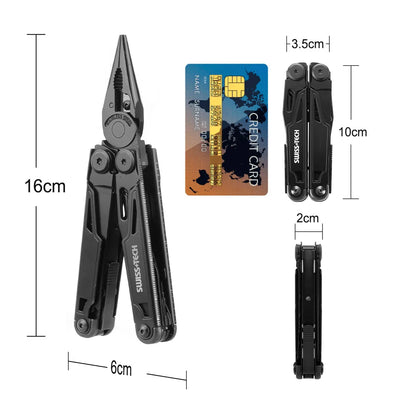 SWISS TECH 16 in 1 Camping Multitool Multi Plier Folding Plier Wire Stripper Outdoor Pocket Mini Portable New Arrival