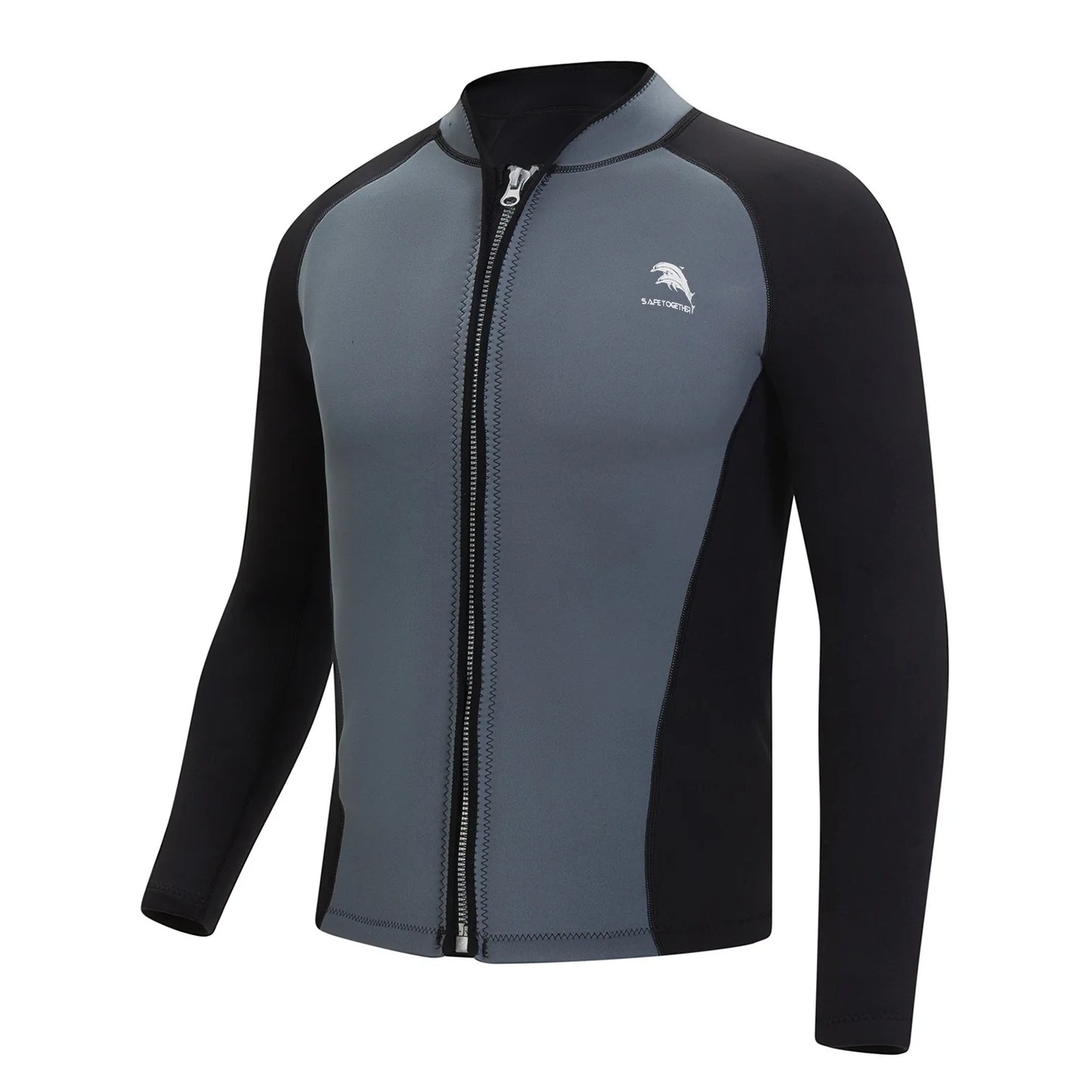 Oulylan Swimming Men's Split Long Sleeve Surf Snorkel Top Jacket 2mm Neoprene Wetsuit Warm Water Sports Surf Diving