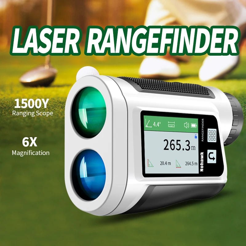 Nohawk Multifunctional Golf Laser Rangefinder Telescope with Flag-Lock Slope Distance Meter for Hunting Construction Monocular