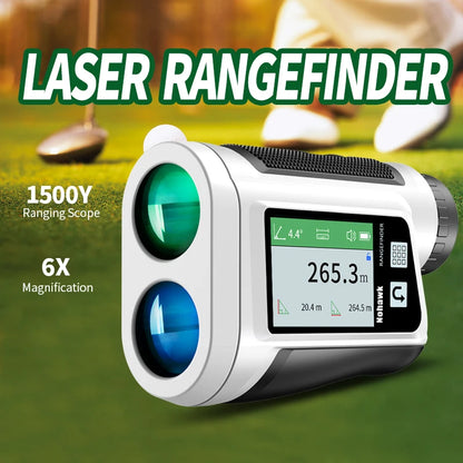 Nohawk Multifunctional Golf Laser Rangefinder Telescope with Flag-Lock Slope Distance Meter for Hunting Construction Monocular