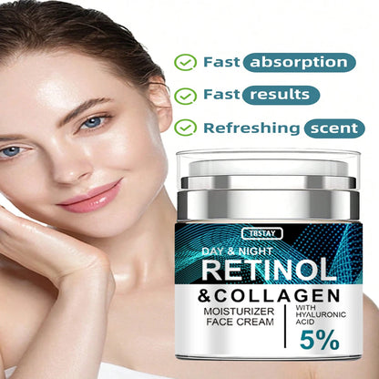 TRSTAY DAY & NIGHT RETINOL & COLLAGEN MOISTURIZER FACE CREAM WITH HYALURONIC ACID