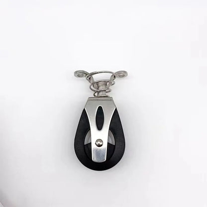 316 Stainless Swivel Nylon Pulley Block 1500 Lbs Sailing Boat Loading Single Kayak Pulley Block Lifting Swivel Bearing Sheave