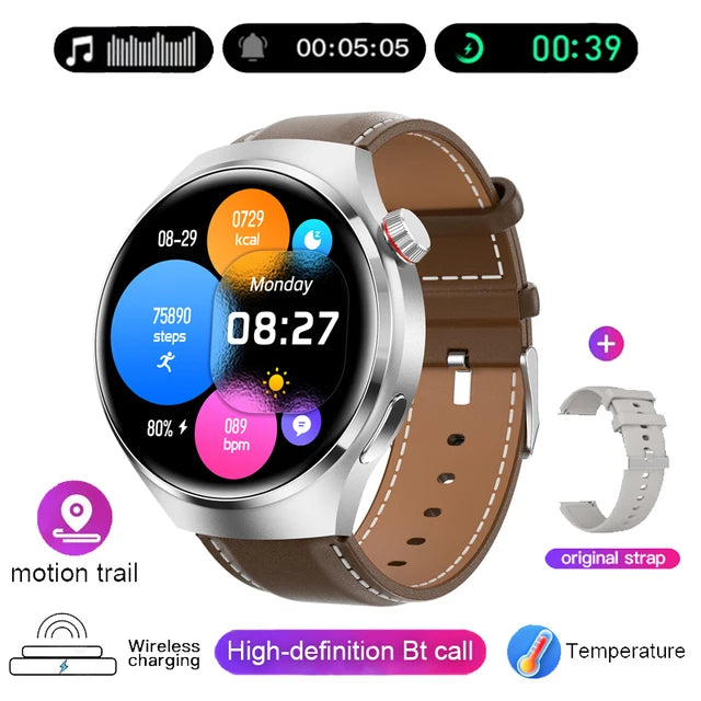 New GPS Smart Watch Men For Huawei Watch 4 Pro 360*360 HD Screen Heart rate Bluetooth Call IP68Waterproof Blood Sugar Smartwatch