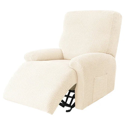 Recliner Sofa Cover Lazy Chair Solid Color Cushion Cover Sofa Cover 1/2/3/4 Seat Waterproof Leaf Texture Sofa