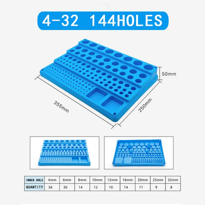 Milling Cutter Tool Box 288 Hole Storage Box Drill Bit Storage Box 4mm 16mm CNC Tool Organizer Rack Accessories Multifunctional