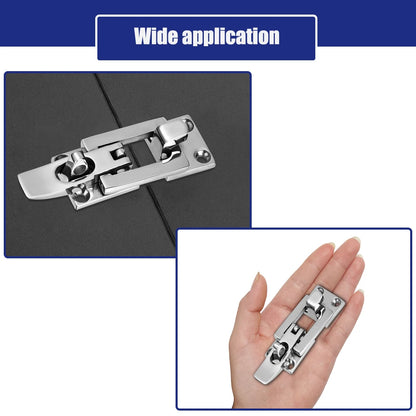 Marine 316 Stainless Steel Anti-Rattle Square Latches for Boat Door Hatch,Hold Down Clamp Latches, Lockable, Sturdy Construction