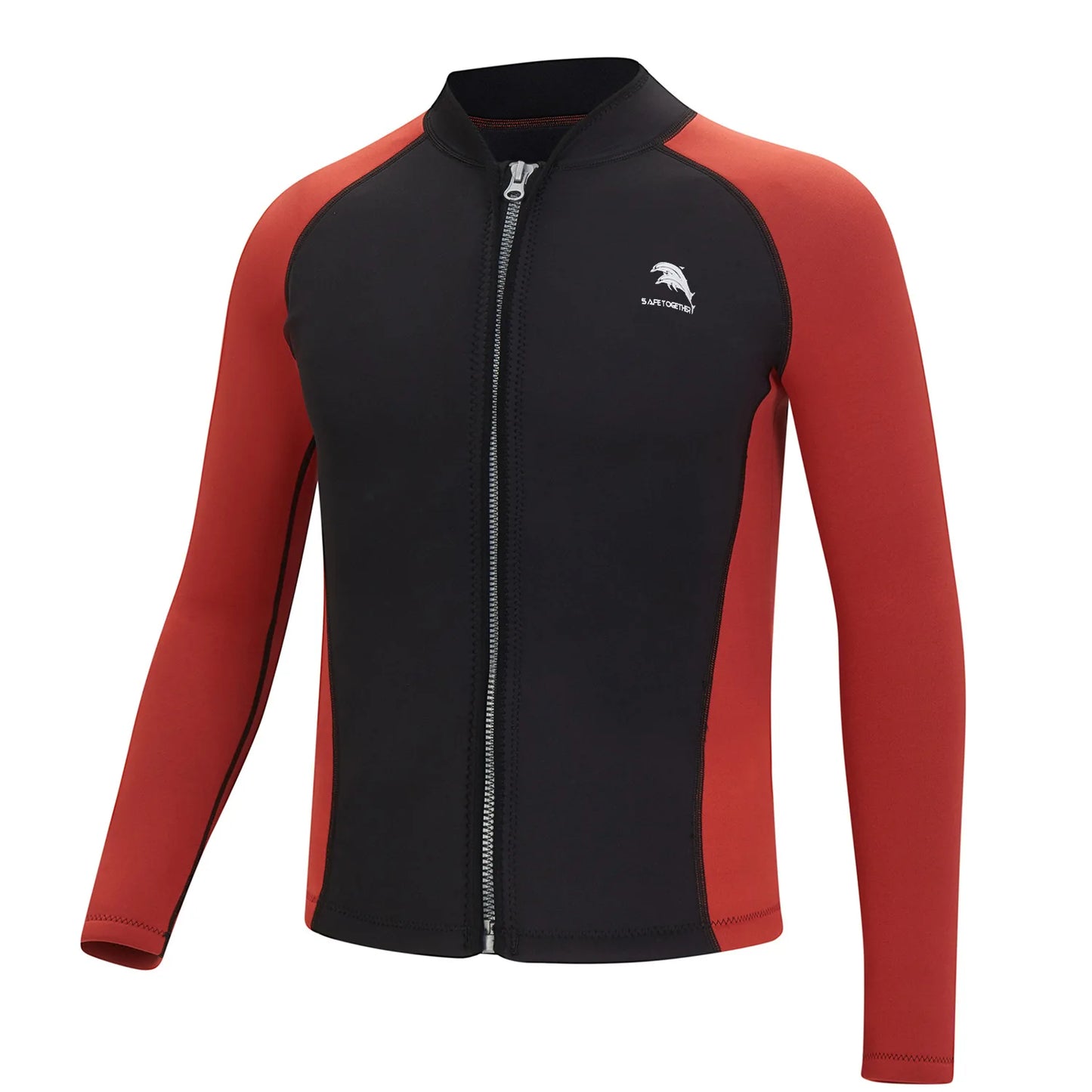 Oulylan Swimming Men's Split Long Sleeve Surf Snorkel Top Jacket 2mm Neoprene Wetsuit Warm Water Sports Surf Diving