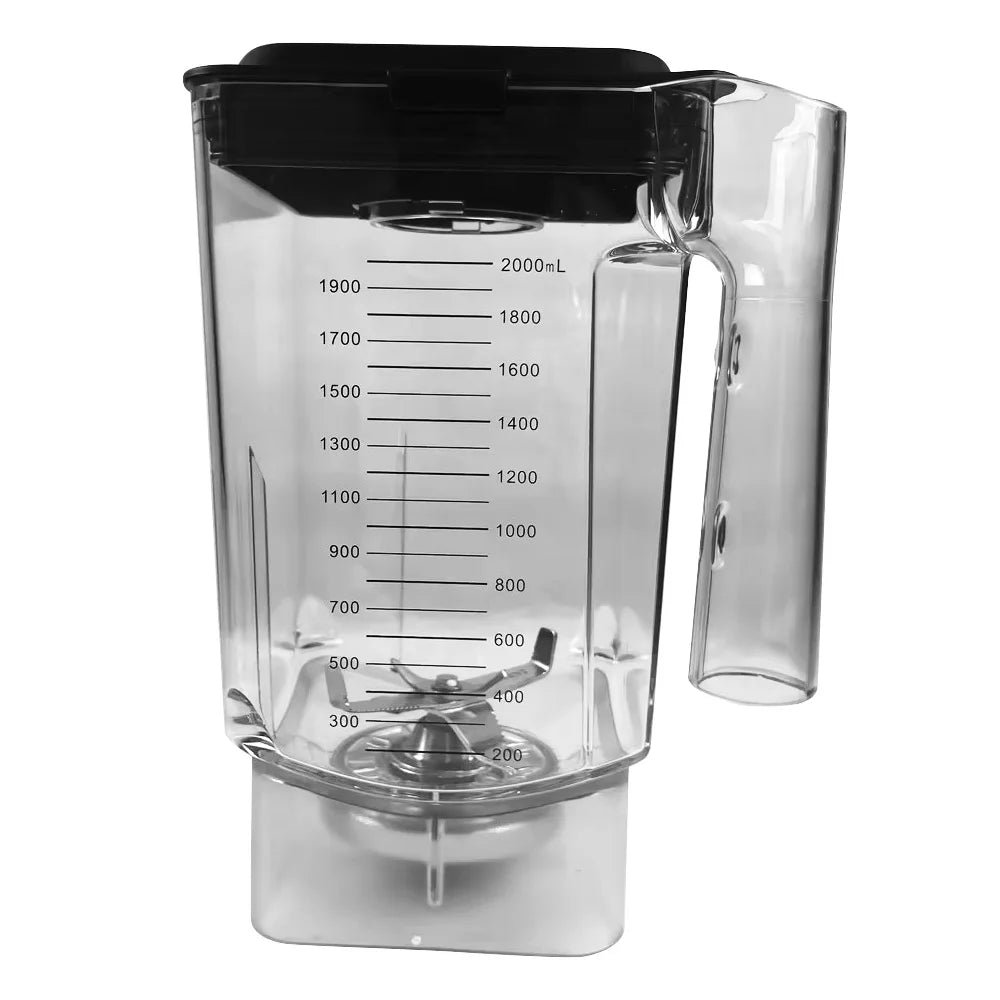 XEOLEO 3 In 1 Commercial Blender with Noise Reduction Cover Mixer Juicer Fruit Food Processor Ice Smoothies BPA Free 1.8L Jar