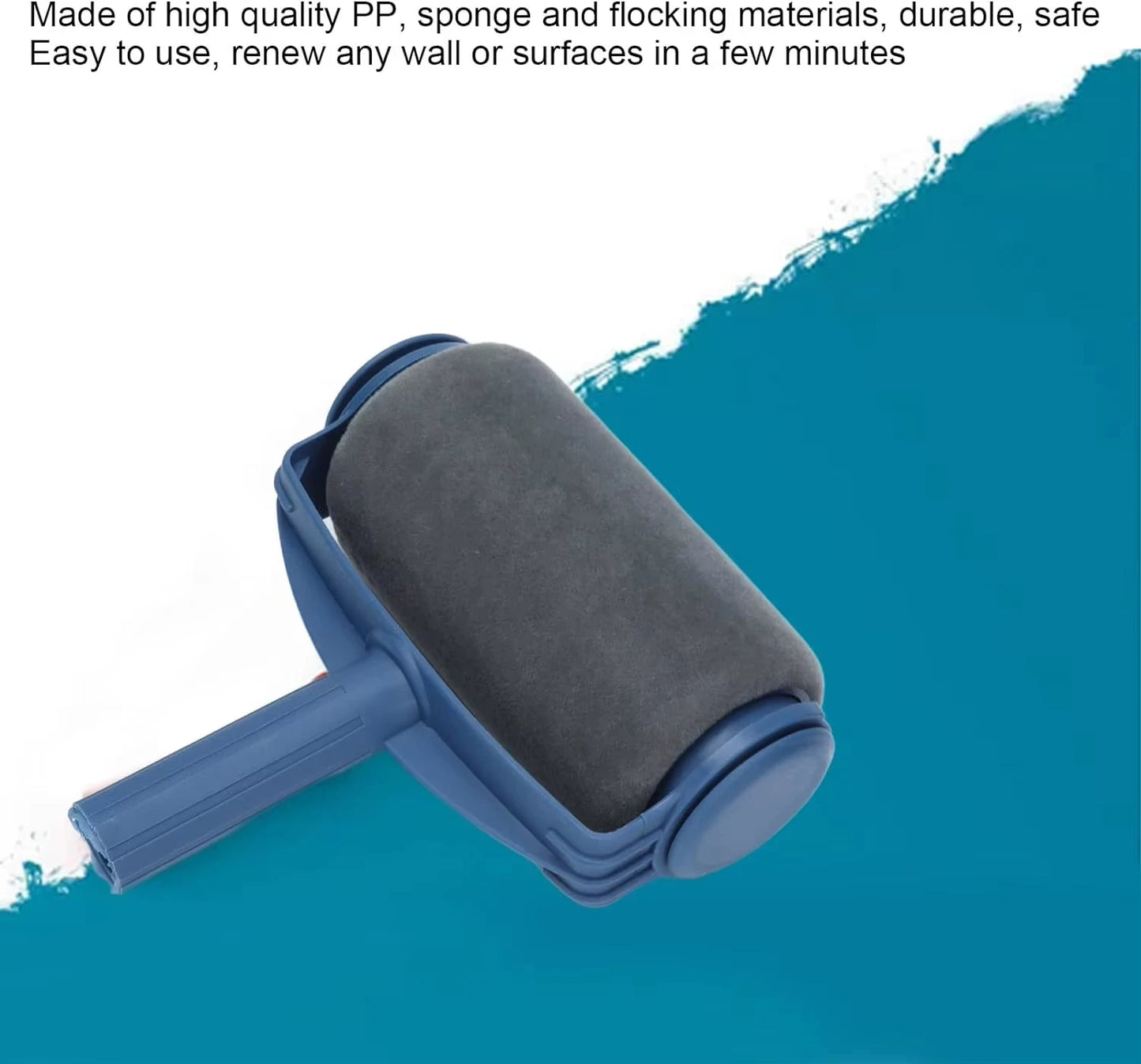 1Pc Paint Roller Brush - Handheld Paint Roller - Cleaning Paint Roller - Roller Tool For Painting Room Walls Ceilings Floors