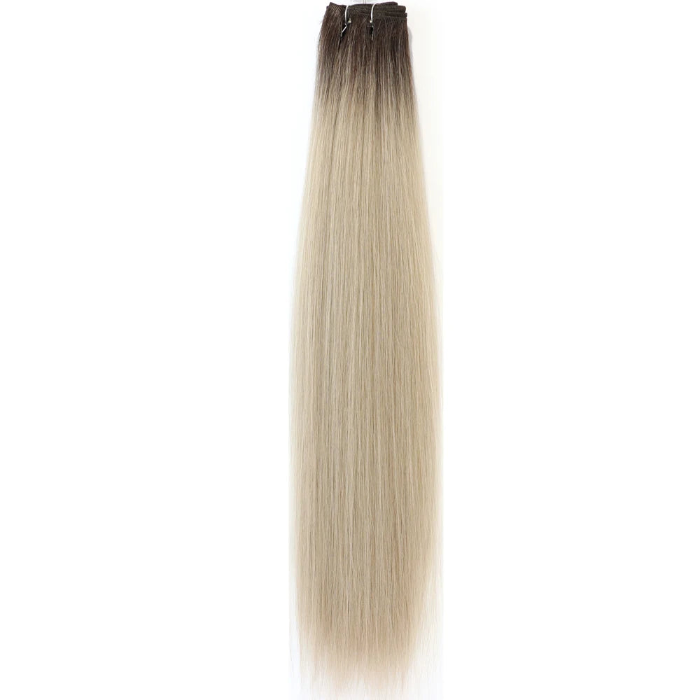 Bone Straight Hair Bundles Salon Natural Hair Extensions Fake Fibers Super Long Synthetic Yaki Straight Hair Weaving Full to End