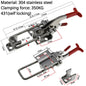 304 Stainless Steel / Iron galvanized Quick Fixture Adjustable Buckle Lock Clamp Box Buckle Horizontal Fixture Door Bolt Clamp