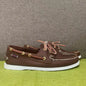 Sebago Genuine Leather Men Homme Authentic Docksides Shoes - Premium Leather Moc Toe Lace Up Boat Shoes E450