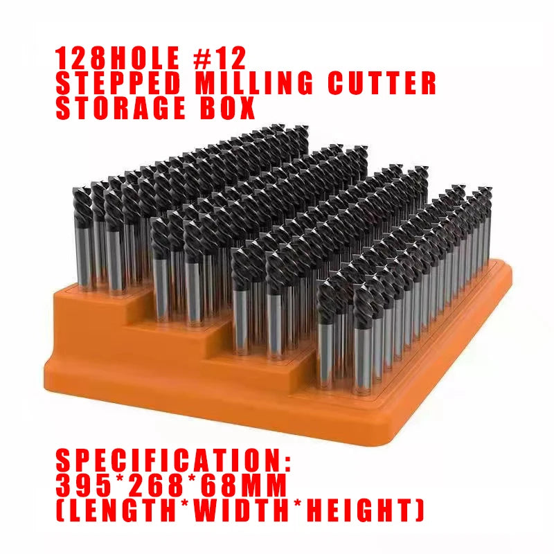 Milling Cutter Tool Box 288 Hole Storage Box Drill Bit Storage Box 4mm 16mm CNC Tool Organizer Rack Accessories Multifunctional