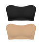 Women's Sexy Strapless Push Up Bra Removable Padded Seamless Ice Silk Top Women Invisible Beauty Back Anti-slip Off-shoulder Bra