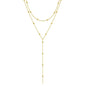 Gold Plated Lariat Necklace for Women Double Laryer Long Chain Drop Pendant Choker Necklaces Fashion Gifts