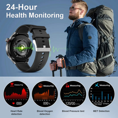 New GPS Smart Watch Men For Huawei Watch 4 Pro 360*360 HD Screen Heart rate Bluetooth Call IP68Waterproof Blood Sugar Smartwatch