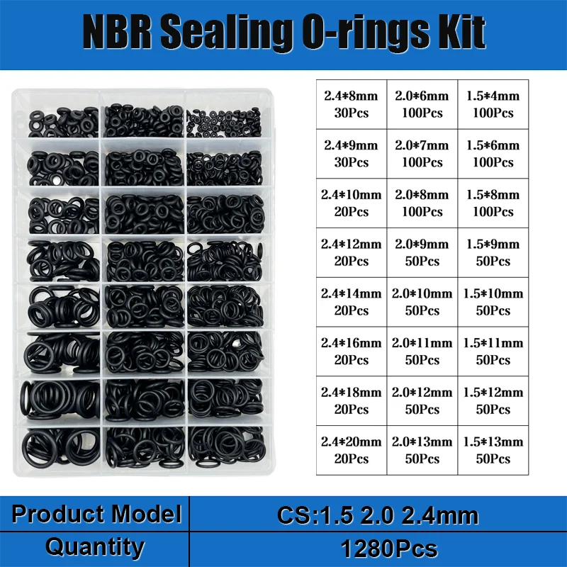 Rubber O Ring Sealing Washer Plumbing Gasket Oil Resistant Oring Automobile Plumbing Faucet Water Repair Black NBR Seal O-Ring