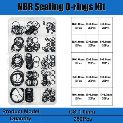 Rubber O Ring Sealing Washer Plumbing Gasket Oil Resistant Oring Automobile Plumbing Faucet Water Repair Black NBR Seal O-Ring