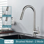 Black Kitchen Faucet Two Function Single Handle Pull Out Mixer  Hot and Cold Water Taps Deck Mounted