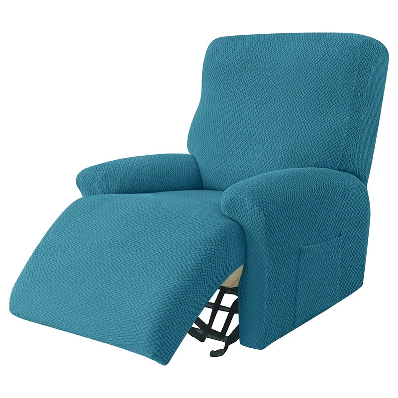 Recliner Sofa Cover Lazy Chair Solid Color Cushion Cover Sofa Cover 1/2/3/4 Seat Waterproof Leaf Texture Sofa