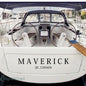 Custom Yacht  Boat Name and City Decal Nautical Marine Decoration Fishing Boat Letter Decals Removable Waterproof Murals Z503