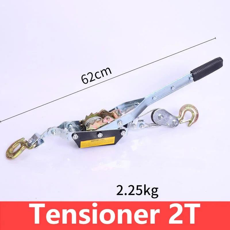 2T 2m Wire Rope Manual Tensioner Ratchet Double Hook Tensioner Winch Fastener Rope Rope Tensioner For Car Cargo