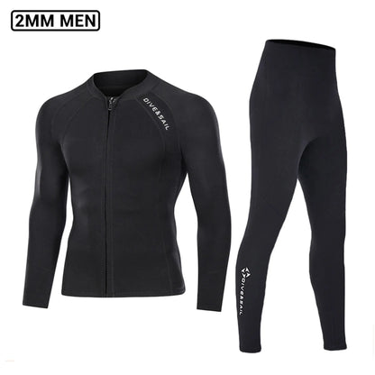 Neoprene 2MM/3MM Men Women Wetsuit Jacket Scuba Diving Suit Surf Snorkeling Underwater Fishing Spearfishing Kitesurf Equipment