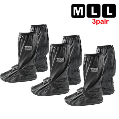 Reusable Motorcycle Scooter Dirt Bike Rain Shoes Cover Non-Slip Boot Covers Unisex Bicycle Shoes Protectors  For Rainy Snowy Day