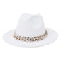 QBHAT Black and Red Patchwork Chain Fedoras Hat for Women Men Unisex Church Hat Wide Brim Party Gradient Jazz Top Hat шапка