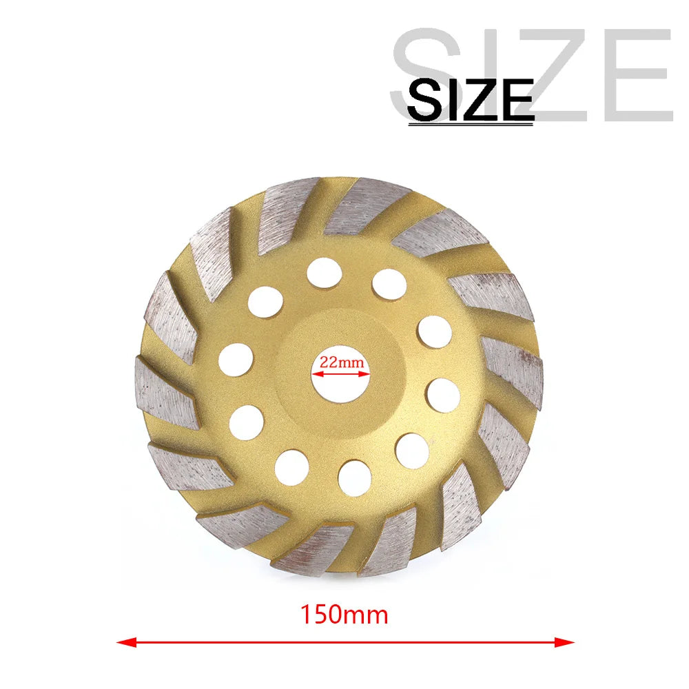 80/100/125/150/180mm Diamond Segment Grinding Cup Wheel Disc for Concrete Granite Stone Ceramic Grinding Cutting Wheel 1pc