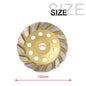 80/100/125/150/180mm Diamond Segment Grinding Cup Wheel Disc for Concrete Granite Stone Ceramic Grinding Cutting Wheel 1pc