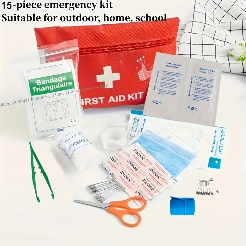 245PCS Deluxe First Aid Kit with Carrying Pouch, Outdoor First Aid Kit - Essential Emergency Kit for Camping, Hiking and Travell