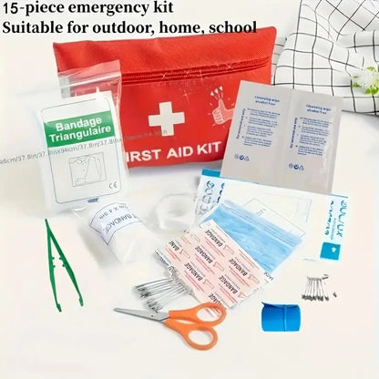 245PCS Deluxe First Aid Kit with Carrying Pouch, Outdoor First Aid Kit - Essential Emergency Kit for Camping, Hiking and Travell