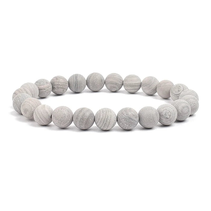 Natural Stone Beads Bracelet For Women Men Amethysts Crystal Quartzs Aquamarines Jades Jewelry Agates Elastic Bangle Bracelets