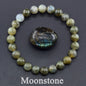 Original Reiki Blue Apatite Beads Bracelet Men Women Natural Lapis Lazuli Amethyst Yellow Tiger Eye Stone Beads Bracelet Jewelry