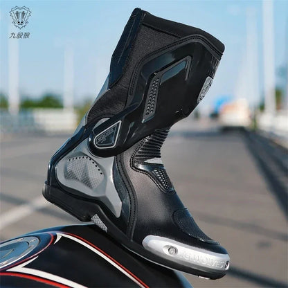 Professional Off-road Motorcycle Anti-slip Mid-calf Long  Ankle Off-road Racing Wear-resistant Motorcycle Rider Protective Shoes