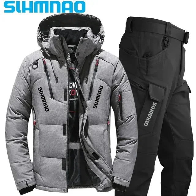 Thick waterproof jacket for autumn and winter, warm and cold resistant hiking suit, heat-resistant and wear-resistant fishing su