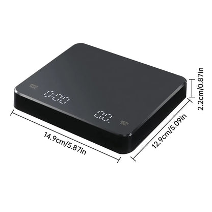 Digital Coffee Scale with Timer LED Screen Espresso USB 3kg Max.Weighing 0.1g High Precision Measures in Oz/ml/g Kitchen Scale