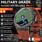 New T-Rex 3 Dual-Band GPS Military Smart Watch 48mm 10ATM Water-Resistant 500mAh Battery Compass Altimeter Smartwatch For HUAWEI