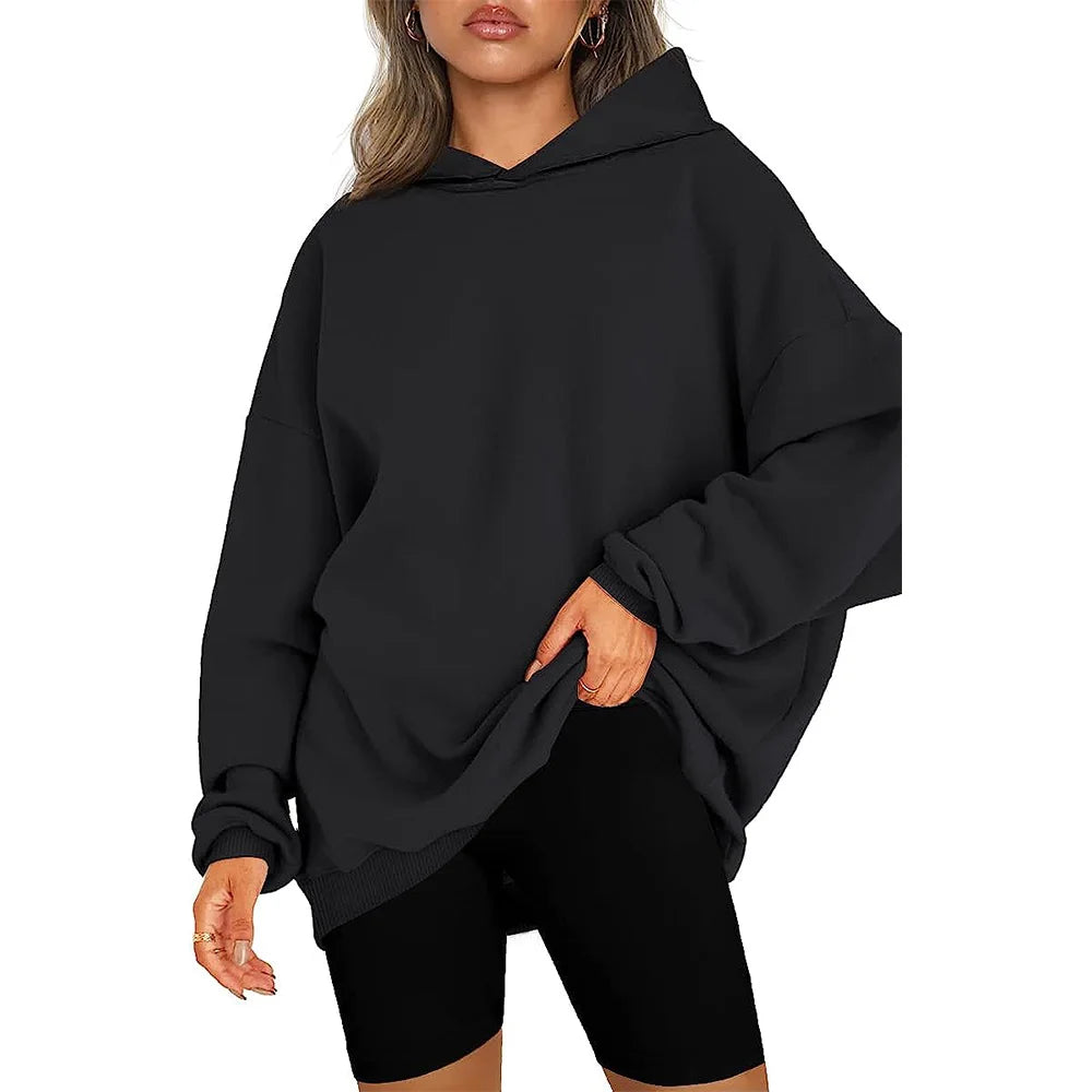 Hoodies for Women Oversized Hooded Sweatshirts Fleece Casual Long Sleeve Pullover Loose Lightweight Fall Clothes 2023