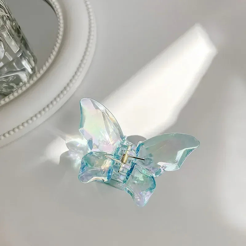 Cute Transparent Hair Claw Clips Barrettes Mini Butterfly Hair Clips for Women Non-slip Girls Headband Hair Accessories