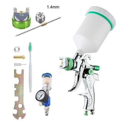 HVLP Professional Spray Gun 1.4/1.7/2.0/2.5mm Steel Nozzle Gravity Spray Gun Portable Car Paint Spray Gun DIY Spray Paint Kit